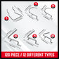 120 Pc Pegboard Hook Assortment Kit Storage Shop Garage Organizing Tools Hanger