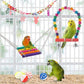 11 Pcs Bird Toys Swing Hanging Standing Chewing Toy Hammock Climbing Ladder