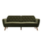 NEW! Memory Foam Futon, Convertible Couch, Green Velvet