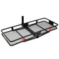 500LB FoldAway Steel Mesh Cargo Rack Basket Carrier Luggage Hitch Tow Bar 60x20"