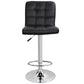 Set of 2 Bar Stools Black Adjustable Height Dining Swivel Pub Counter Chair