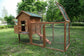 Wooden Chicken Coop Hutch w/ Chicken Run House Nesting Box 80&