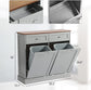 Kitchen Dual Tilt Out Trash Cabinet with Two Drawers