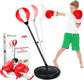 Boxing Bag Set Toy with Boxing Gloves, Height Adjustable for Age 3- 8 Years Old Boys