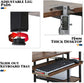 46" Gaming Writing Desk with Keyboard Tray/Monitor Stand Shelf/Storage Shelves/CPU Stand