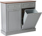 Kitchen Dual Tilt Out Trash Cabinet with Two Drawers