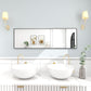 Full Length Mirror 48"x14" Hanging Floor Mirrors Wall-Mounted Mirrors, Black