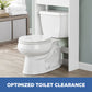 Over the Toilet Storage Bathroom Space Saver with 3 Fixed Shelves, White