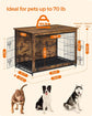 Dog Crate Furniture, Side End Table, Indoor up to 70 lb, Heavy Duty w/ Multi-Purpose Removable Tray