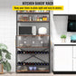 6 Tier Kitchen Bakers Rack with Bottle Storage