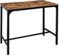 High Bar Table Industrial Dining Table, Tall Counter Height Pub Table for Dining Room, Kitchen or Living Room, 47.2&