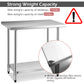 24" x 36" Stainless Steel Table Kitchen Work Table Commercial Work Prep Table Scratch Resistent