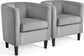 NEW Set of 2 Velvet Accent Chair Modern and Comfortable Armchairs Upholstered Barrel Sofa