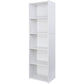 5-Tier Reversible Color Open Shelf Bookcase Bookcase Bookshelf Storage White