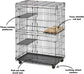 Cat Playpen / Cat Cage Includes 3 Adjustable Resting Platforms