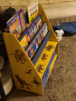 Wooden Kids Canvas Sling Bookshelf with Storage