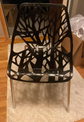 Set of 4 Stackable Dining Chair Kitchen Dining Chairs, Black