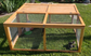 Pet Cage Wood Small Animal Poultry Cage Run w/ Openable Roof & Side Door