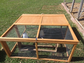 Pet Cage Wood Small Animal Poultry Cage Run w/ Openable Roof & Side Door