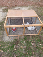 Pet Cage Wood Small Animal Poultry Cage Run w/ Openable Roof & Side Door