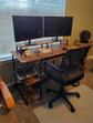 46" Gaming Writing Desk with Keyboard Tray/Monitor Stand Shelf/Storage Shelves/CPU Stand