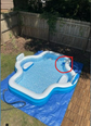 Family Pool 10 Feet Long 2 Inflatable Seats with Backrests