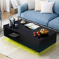 High Gloss Coffee Table w/ 16 Color LED Light and  Storage Drawer