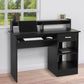 Computer Desk Writing Table Home Office Corner Laptop Study Table With Drawer, Black