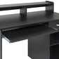 Computer Desk Writing Table Home Office Corner Laptop Study Table With Drawer, Black