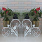 2 PCS Metal Plant Stand Multiple Flower Pot Holder Shelves Display Garden Indoor