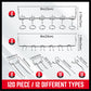 120 Pc Pegboard Hook Assortment Kit Storage Shop Garage Organizing Tools Hanger